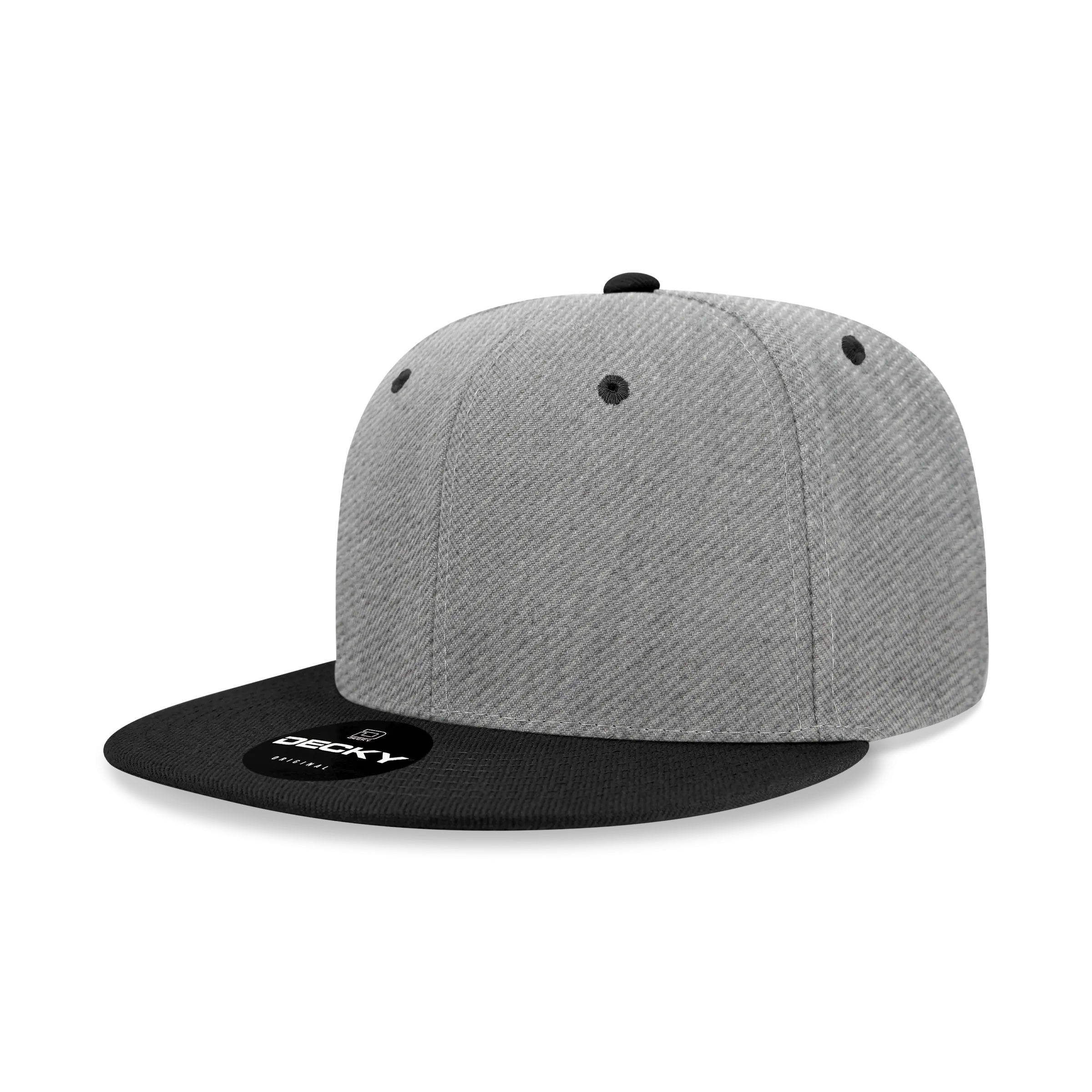 Decky 6020 - High Profile 6 Panel Snapback, Flat Bill Hat - CASE Pricing