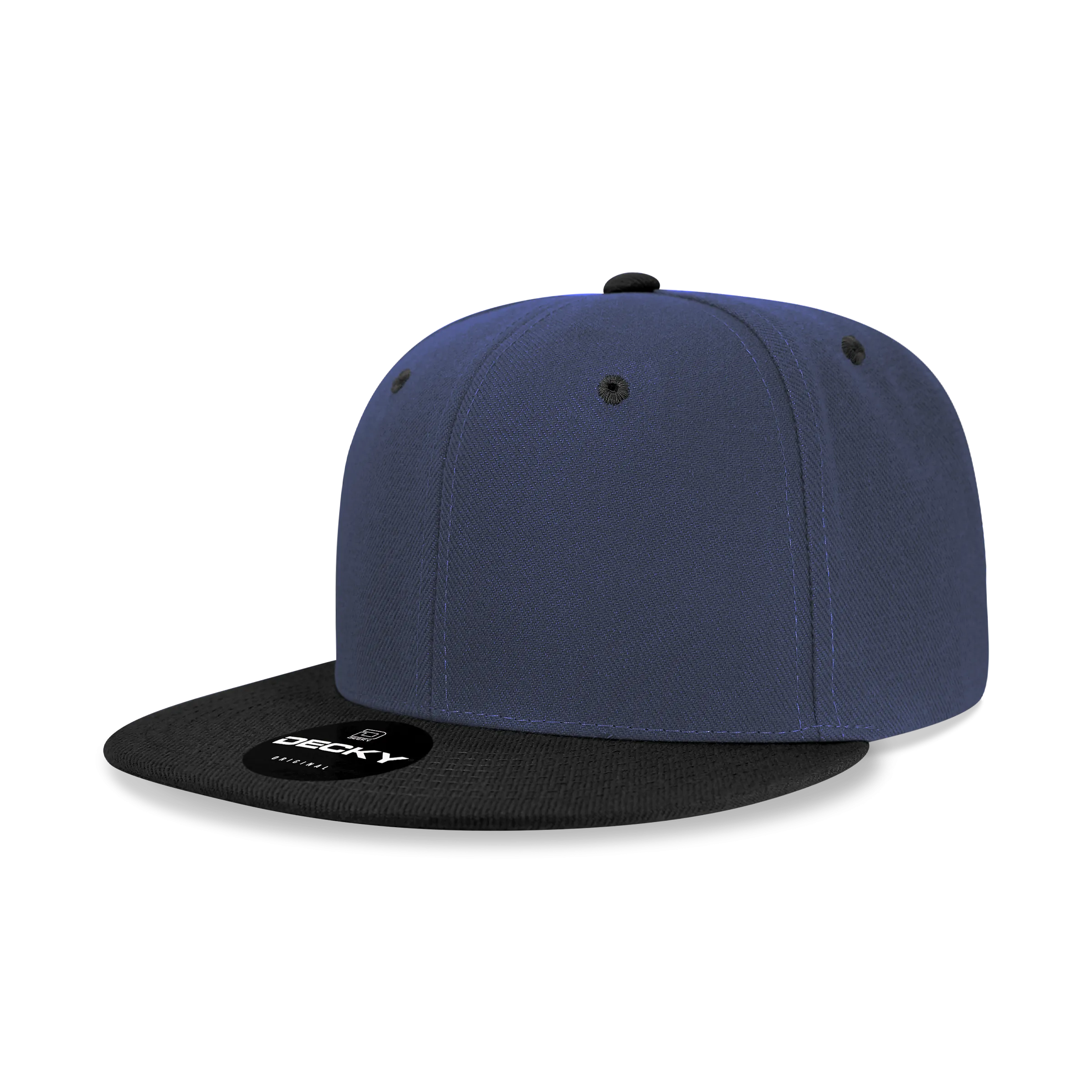 Decky 6020 - High Profile 6 Panel Snapback, Flat Bill Hat - CASE Pricing