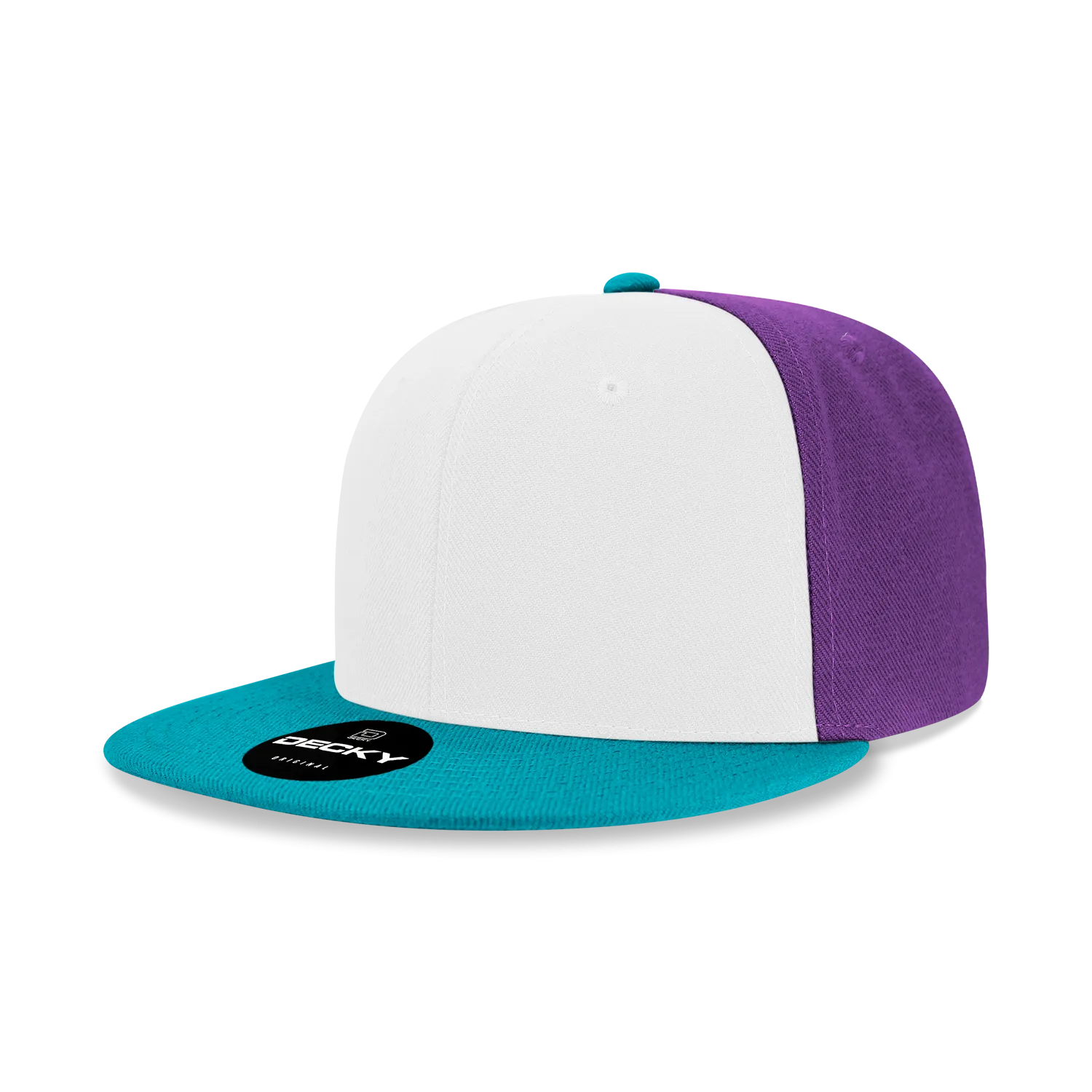 Decky 6020 - High Profile 6 Panel Snapback, Flat Bill Hat - CASE Pricing