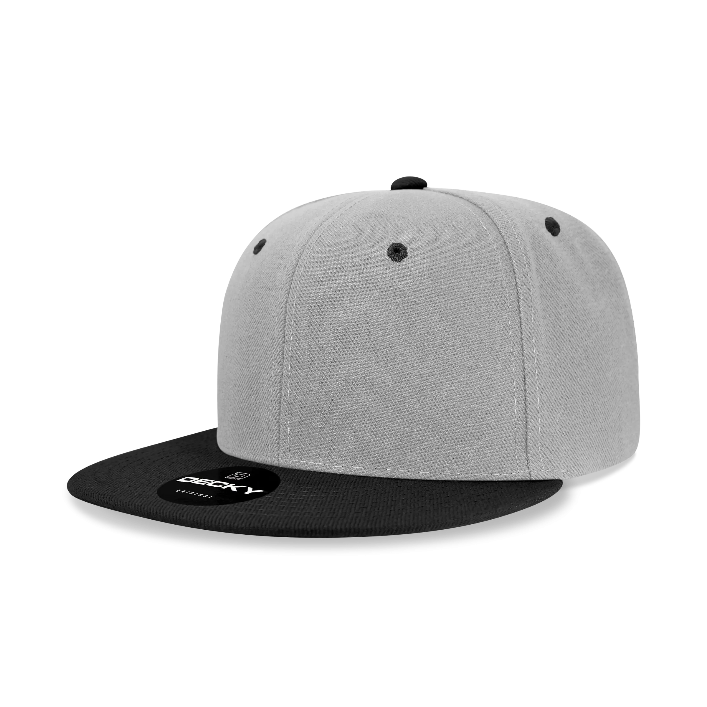 Decky 6020 - High Profile 6 Panel Snapback, Flat Bill Hat - CASE Pricing