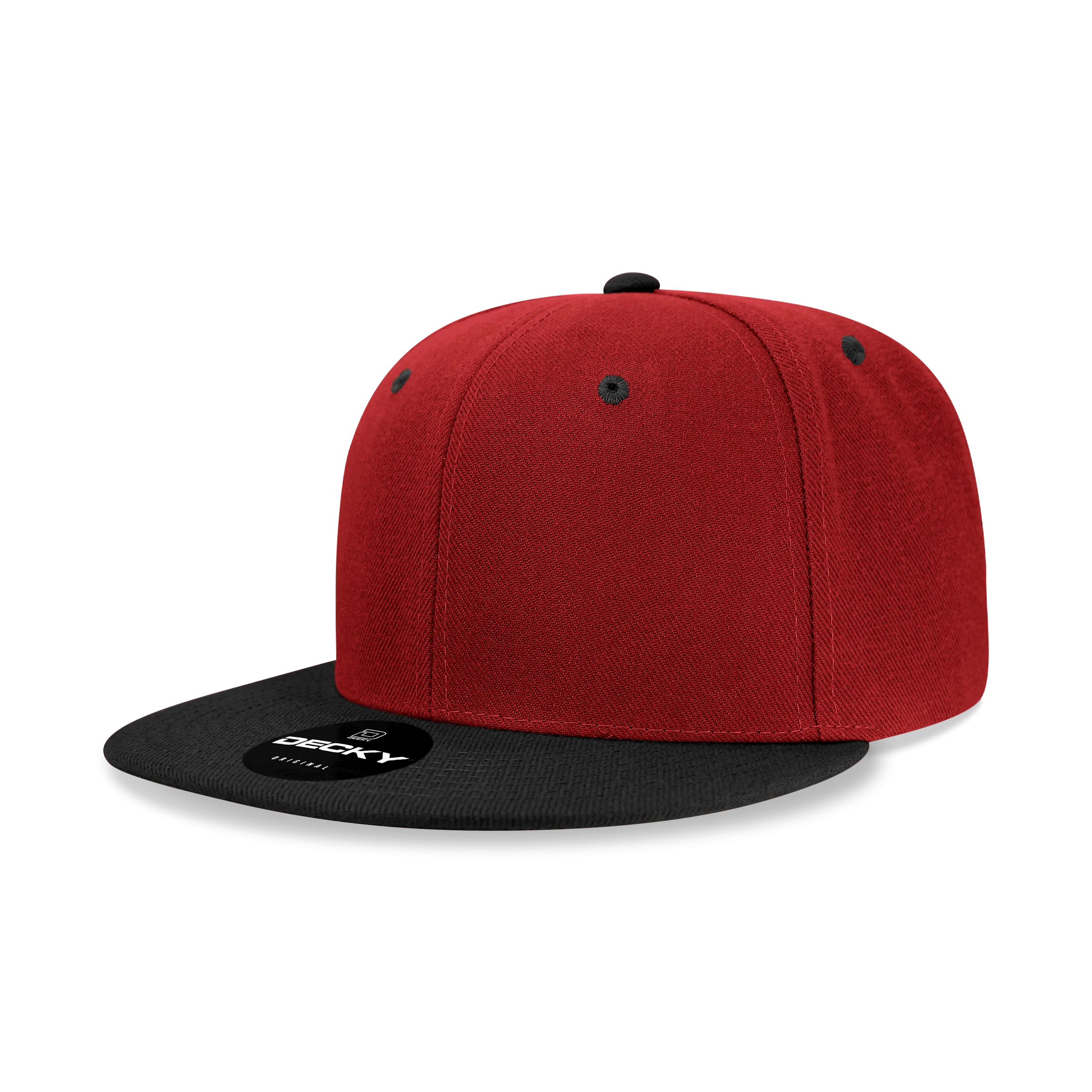 Decky 6020 - High Profile 6 Panel Snapback, Flat Bill Hat - CASE Pricing