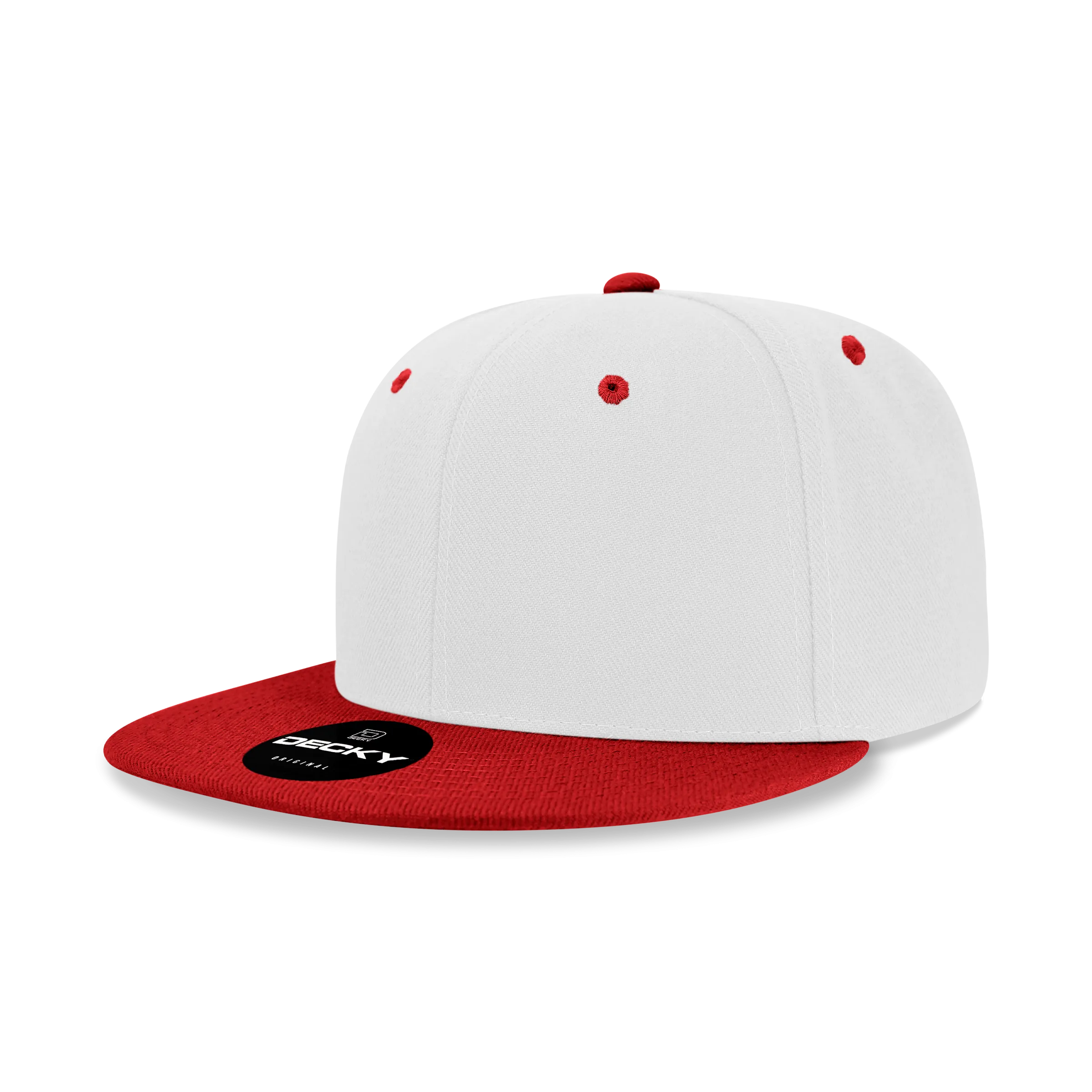 Decky 6020 - High Profile 6 Panel Snapback, Flat Bill Hat - CASE Pricing