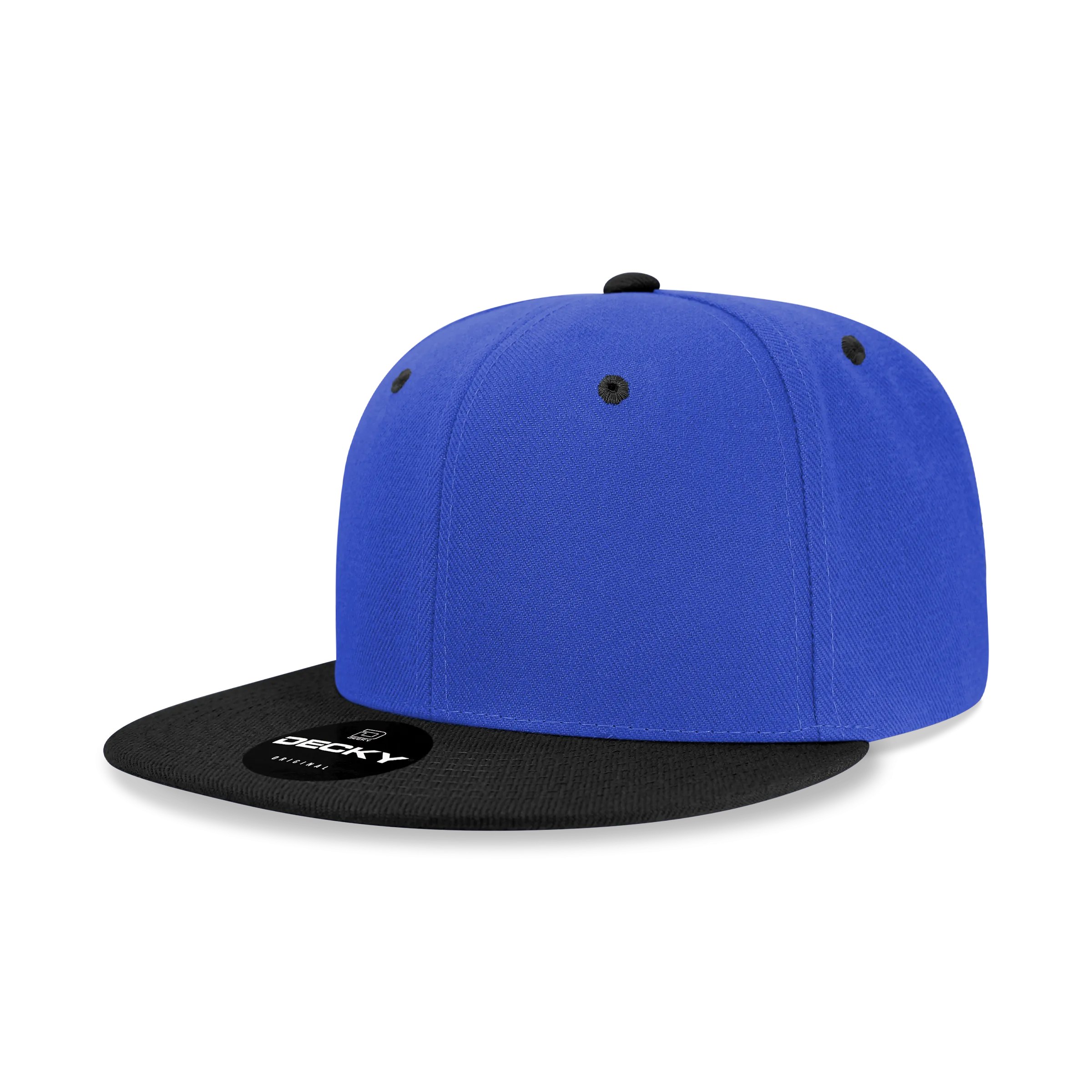 Decky 6020 - High Profile 6 Panel Snapback, Flat Bill Hat - CASE Pricing