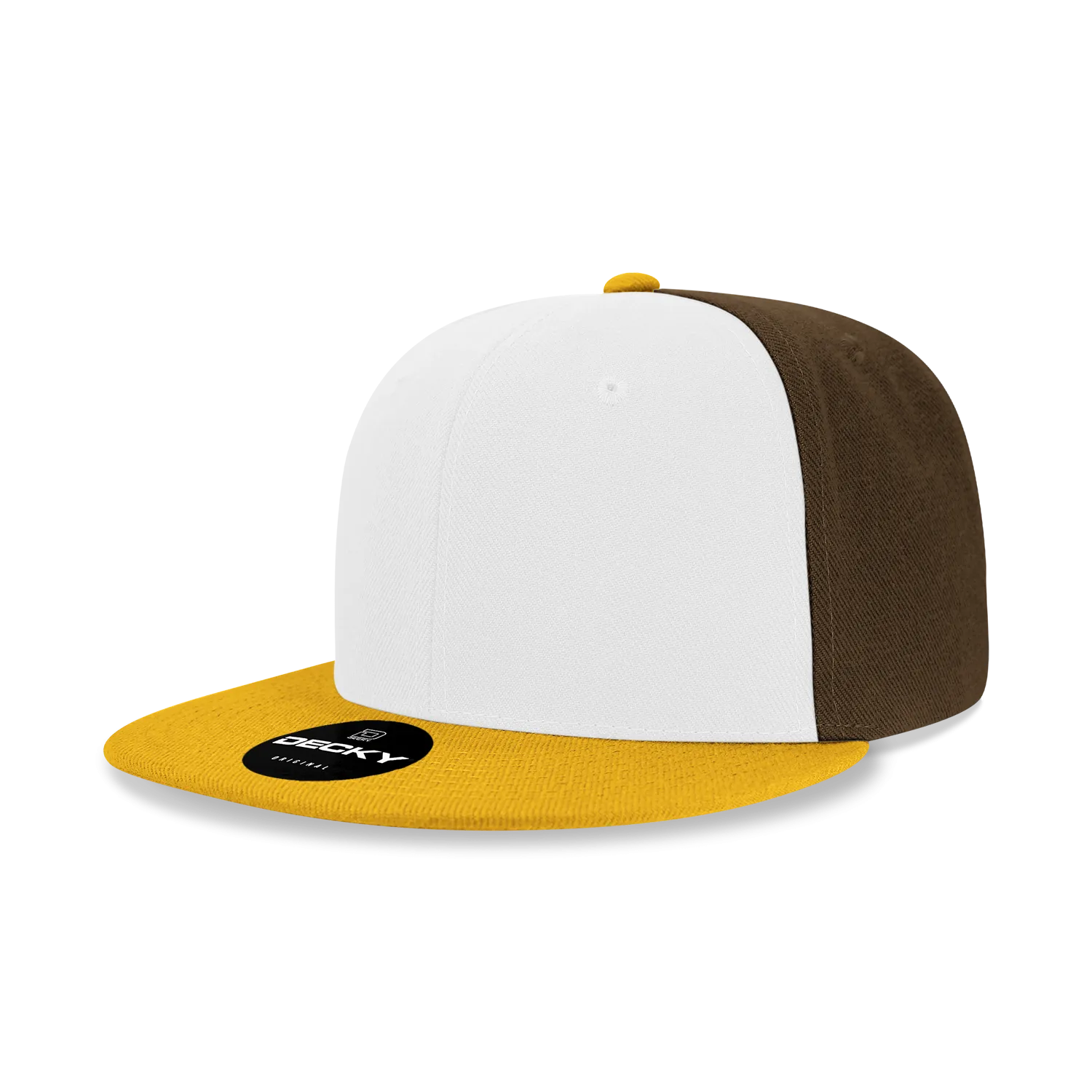 Decky 6020 - High Profile 6 Panel Snapback, Flat Bill Hat - CASE Pricing