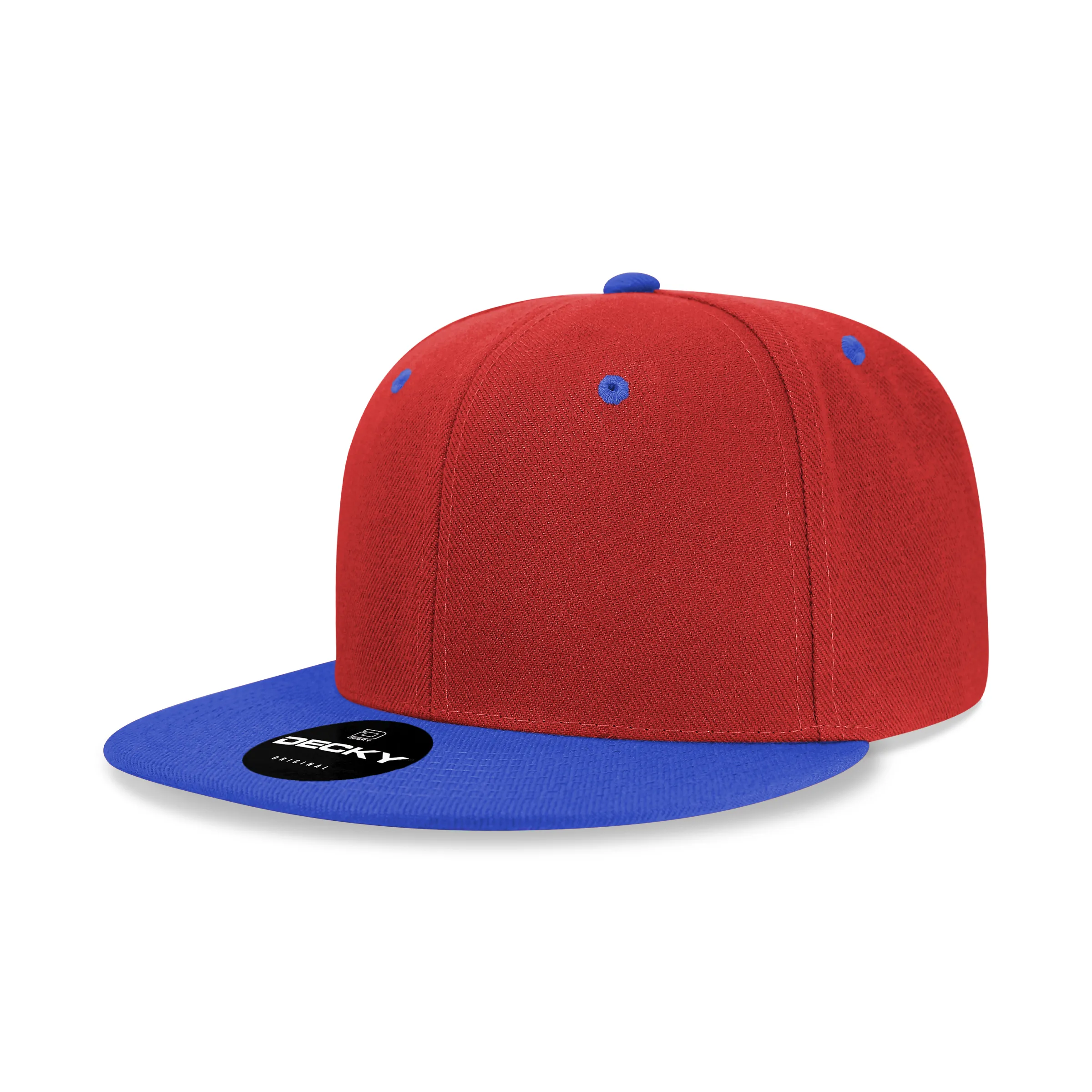 Decky 6020 - High Profile 6 Panel Snapback, Flat Bill Hat - CASE Pricing