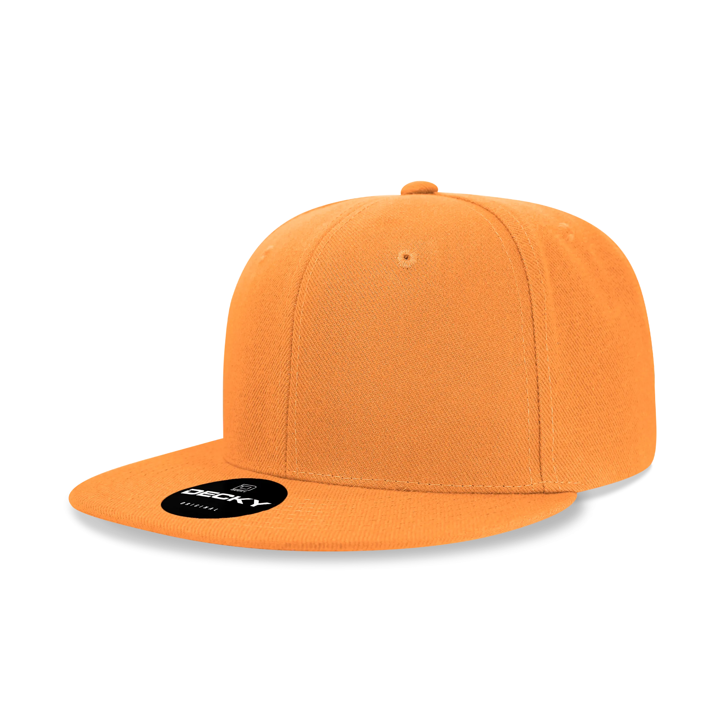 Decky 6020 - High Profile 6 Panel Snapback, Flat Bill Hat - CASE Pricing