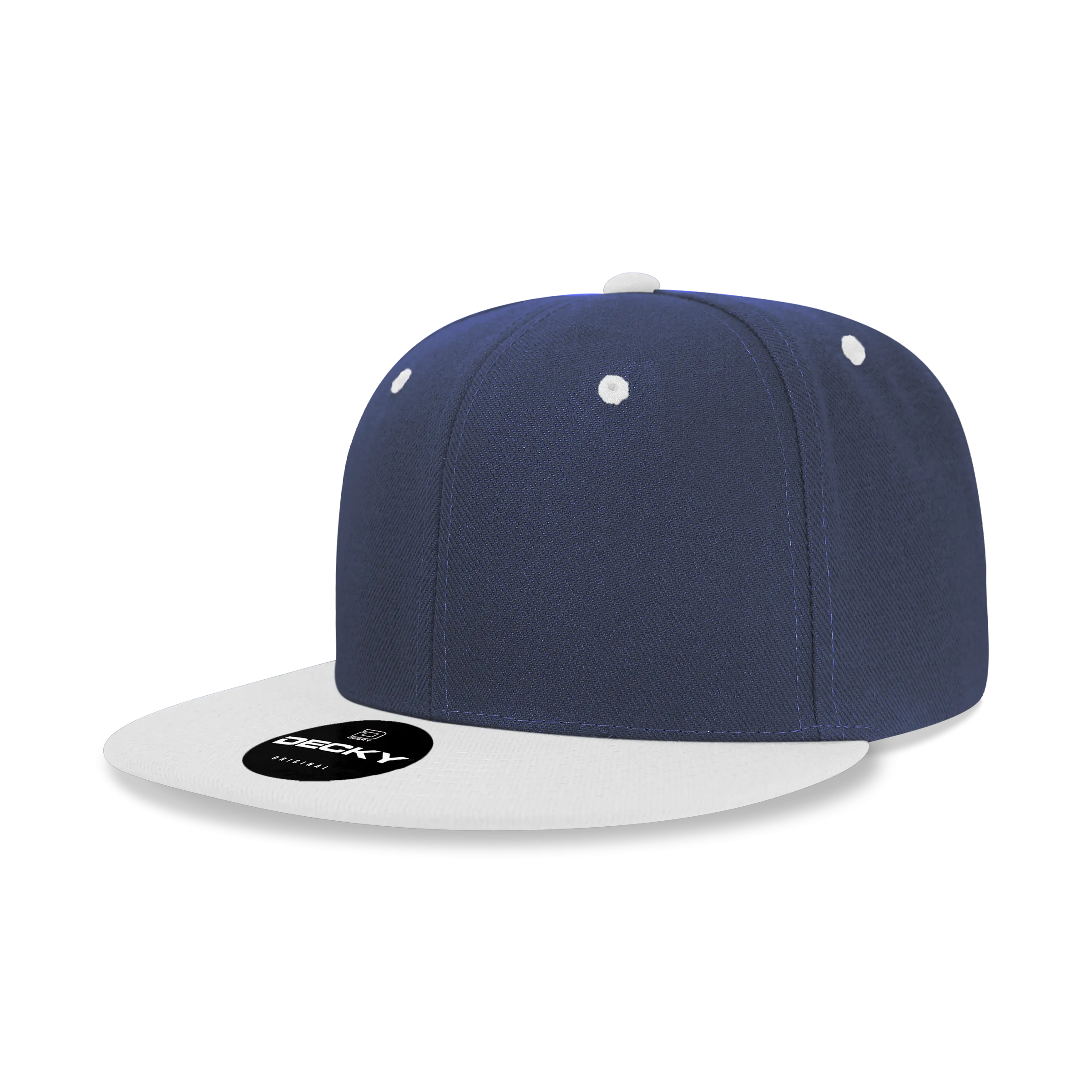 Decky 6020 - High Profile 6 Panel Snapback, Flat Bill Hat - CASE Pricing