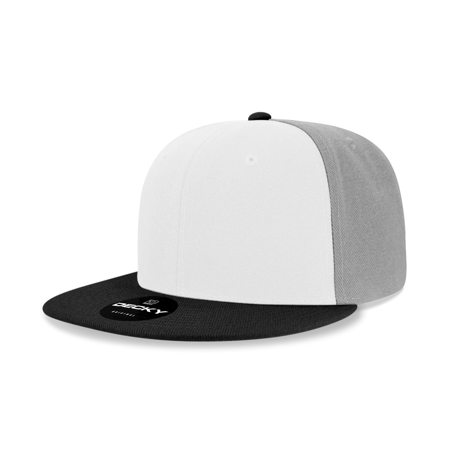 Decky 6020 - High Profile 6 Panel Snapback, Flat Bill Hat - CASE Pricing