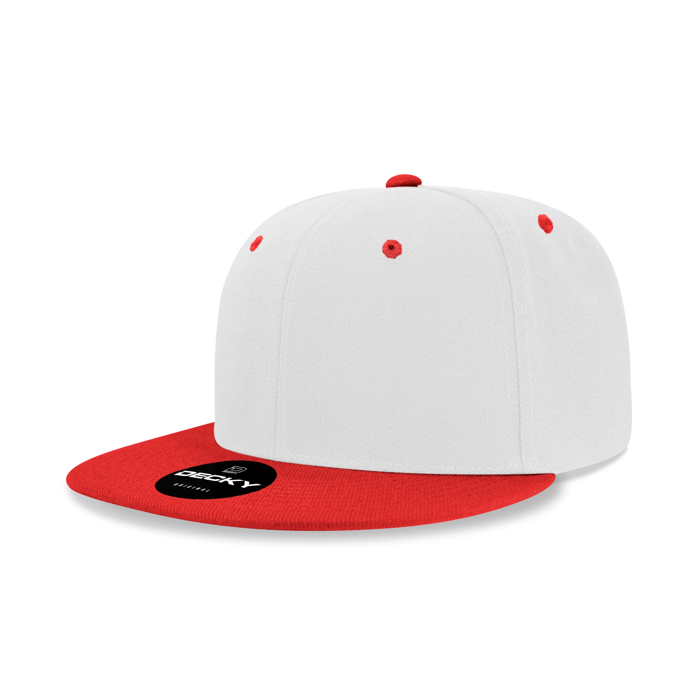 Decky 6020 - High Profile 6 Panel Snapback, Flat Bill Hat - CASE Pricing