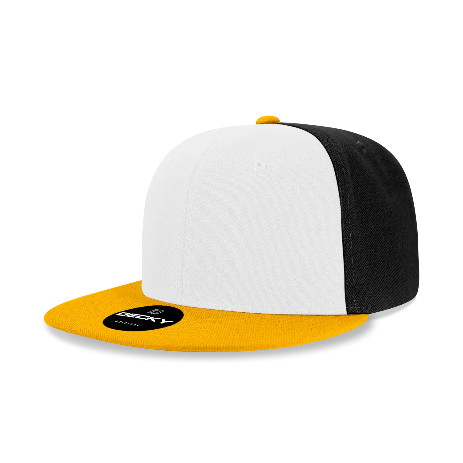 Decky 6020 - High Profile 6 Panel Snapback, Flat Bill Hat - CASE Pricing