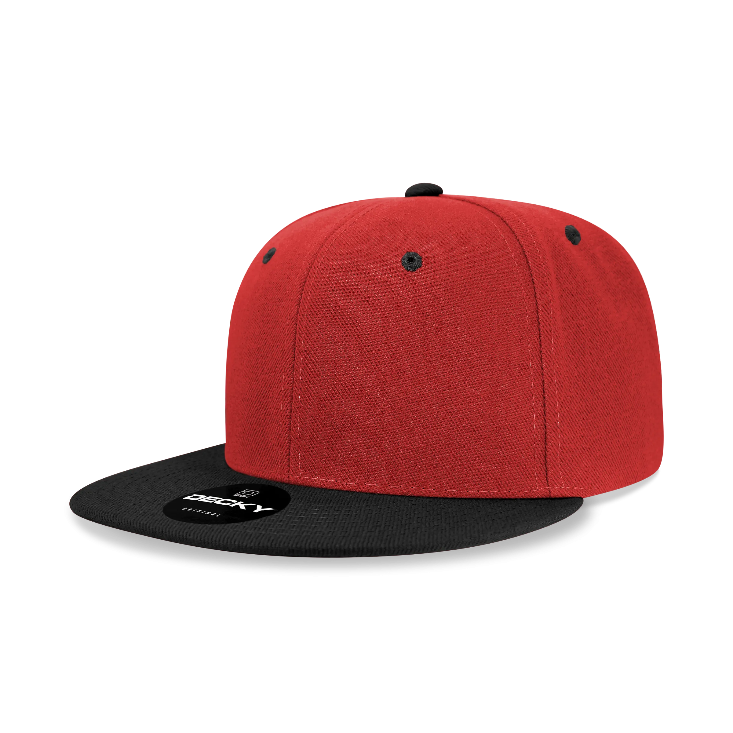 Decky 6020 - High Profile 6 Panel Snapback, Flat Bill Hat - CASE Pricing