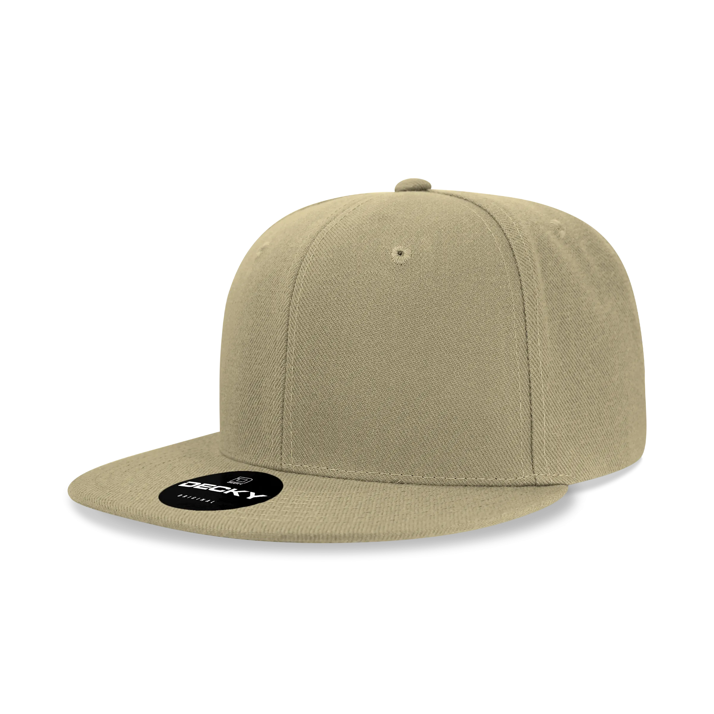 Decky 6020 - High Profile 6 Panel Snapback, Flat Bill Hat - CASE Pricing