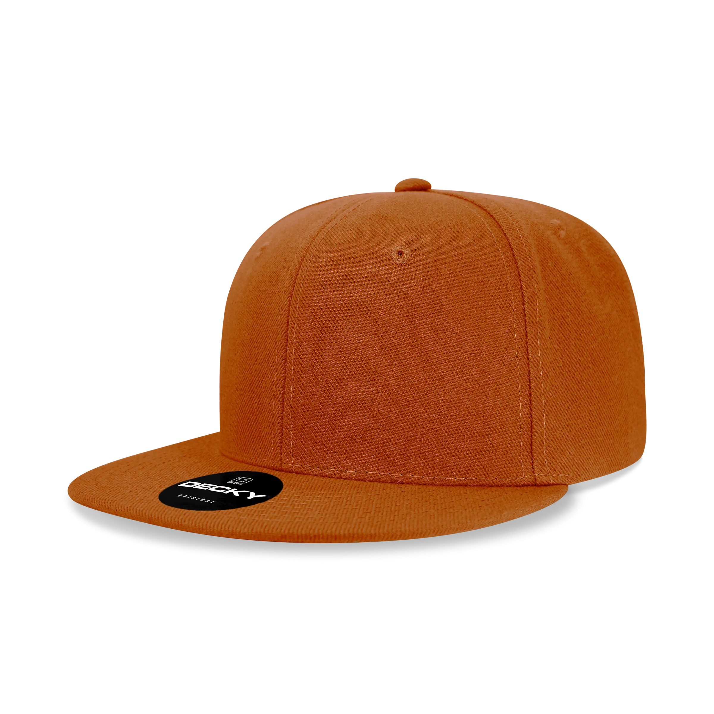 Decky 6020 - High Profile 6 Panel Snapback, Flat Bill Hat - CASE Pricing