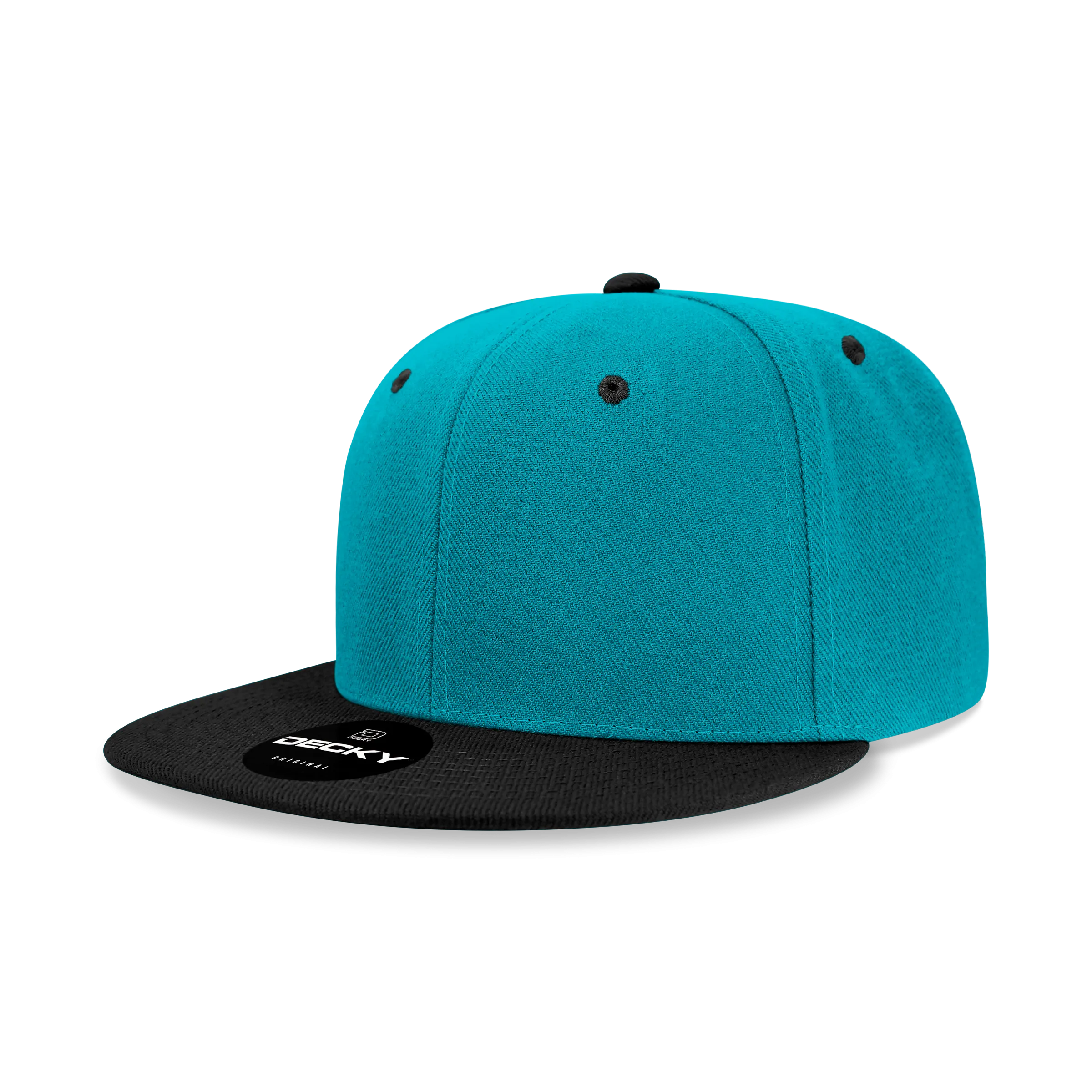 Decky 6020 - High Profile 6 Panel Snapback, Flat Bill Hat - CASE Pricing