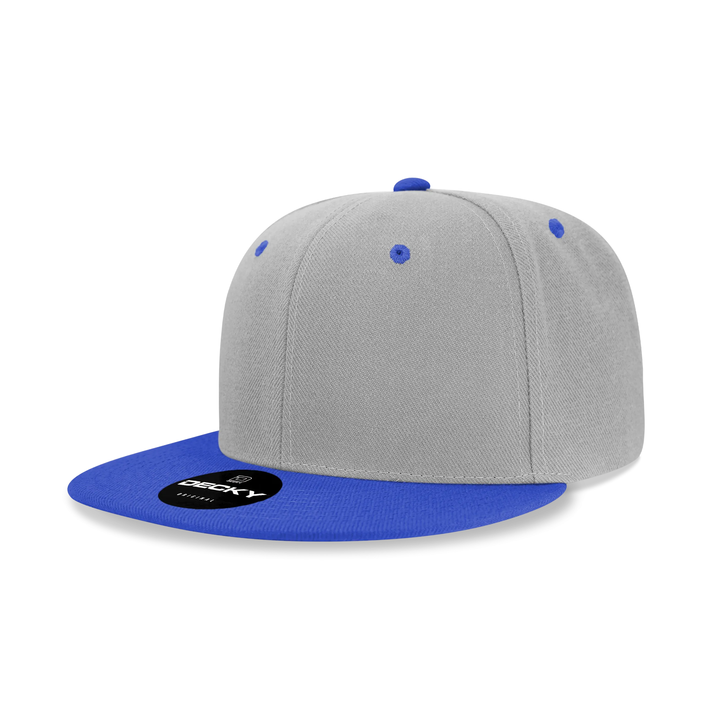 Decky 6020 - High Profile 6 Panel Snapback, Flat Bill Hat - CASE Pricing