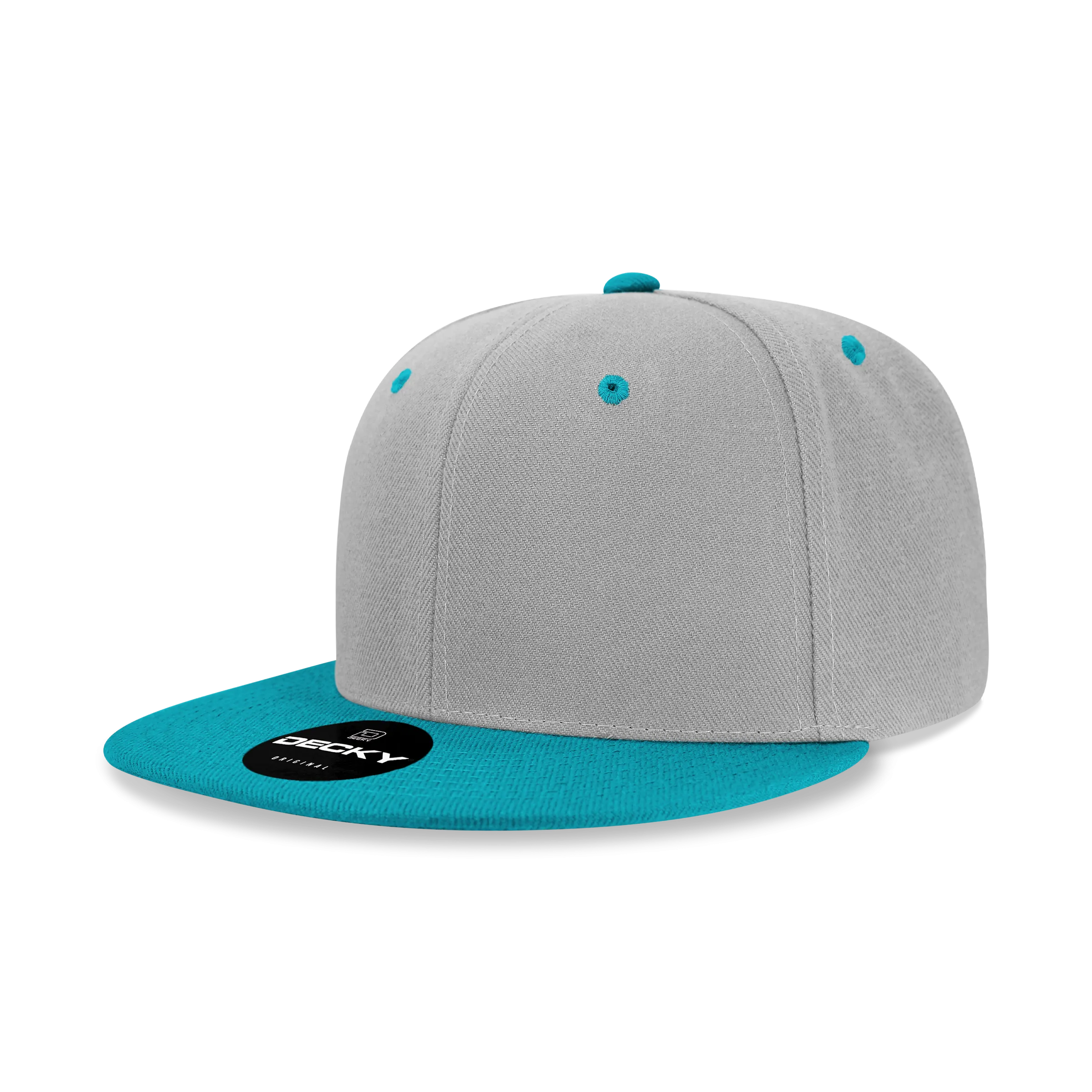 Decky 6020 - High Profile 6 Panel Snapback, Flat Bill Hat - CASE Pricing