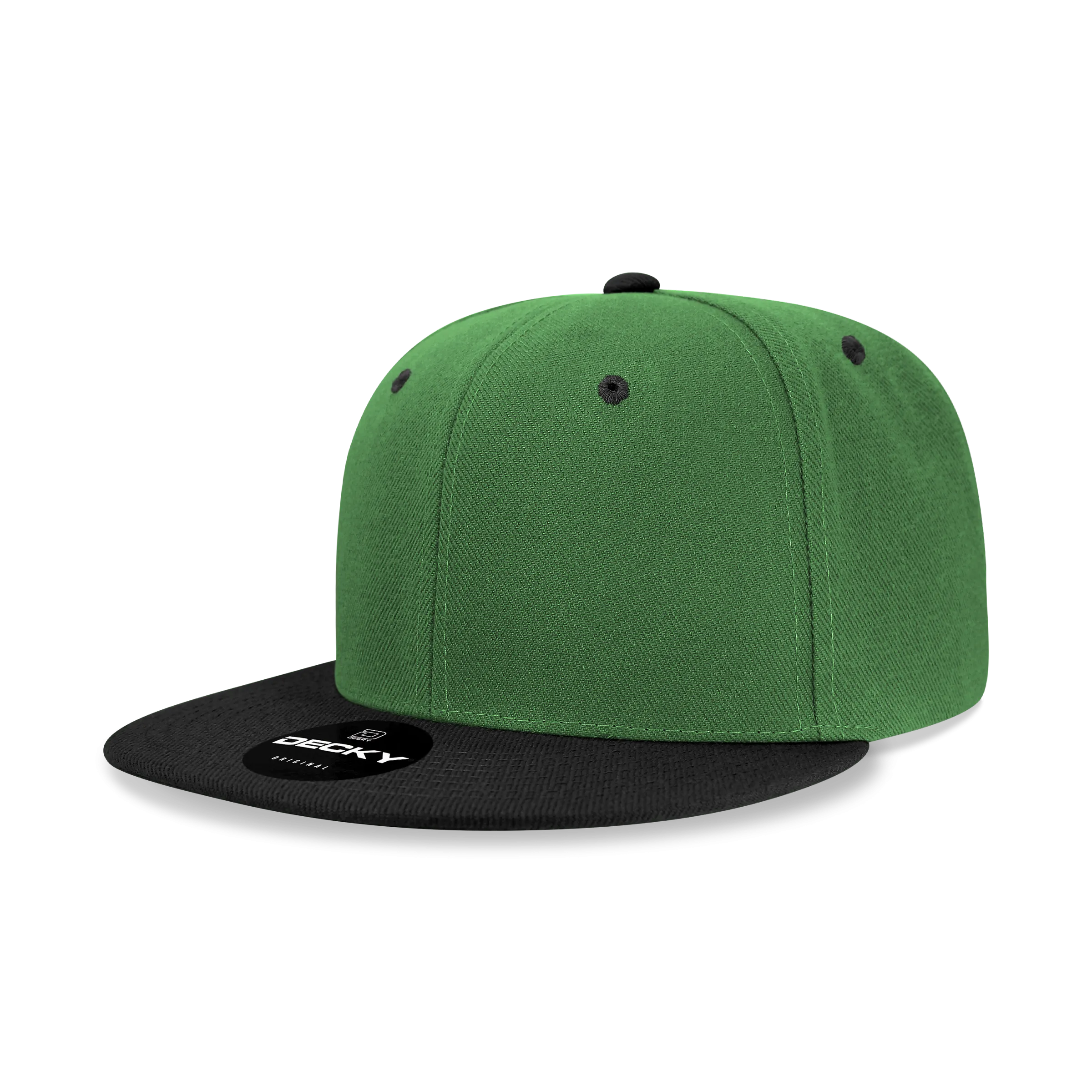 Decky 6020 - High Profile 6 Panel Snapback, Flat Bill Hat - CASE Pricing