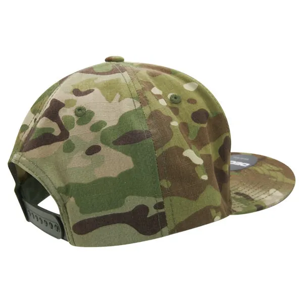 Decky 6303 MultiCam 5 Panel Snapback Hat, Camo Flat Bill Cap