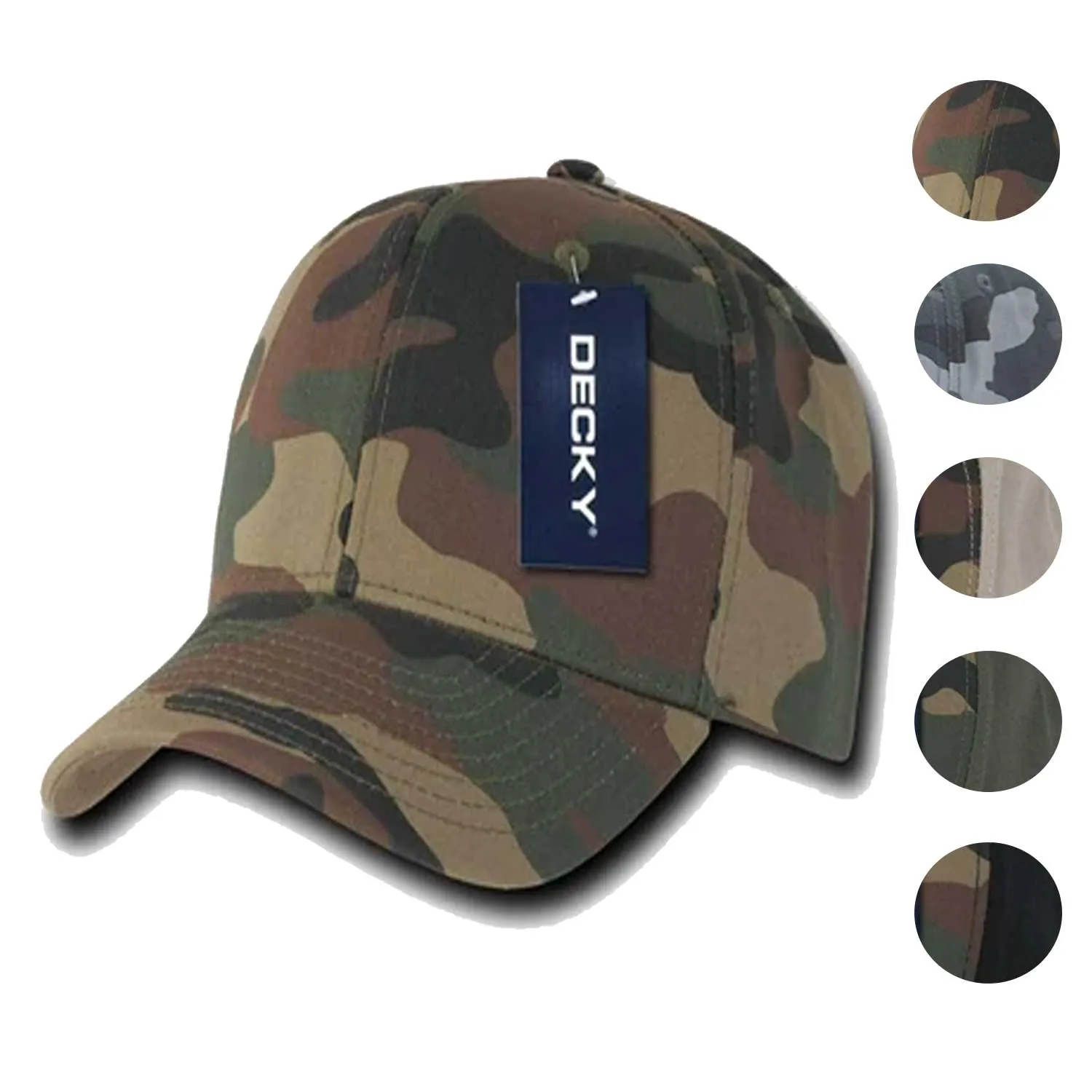 Decky Cotton Camouflage Curve Bill Baseball Hats Caps Snapback Unisex