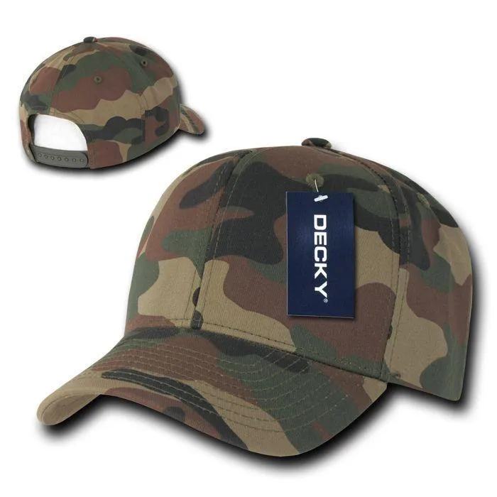 Decky Cotton Camouflage Curve Bill Baseball Hats Caps Snapback Unisex