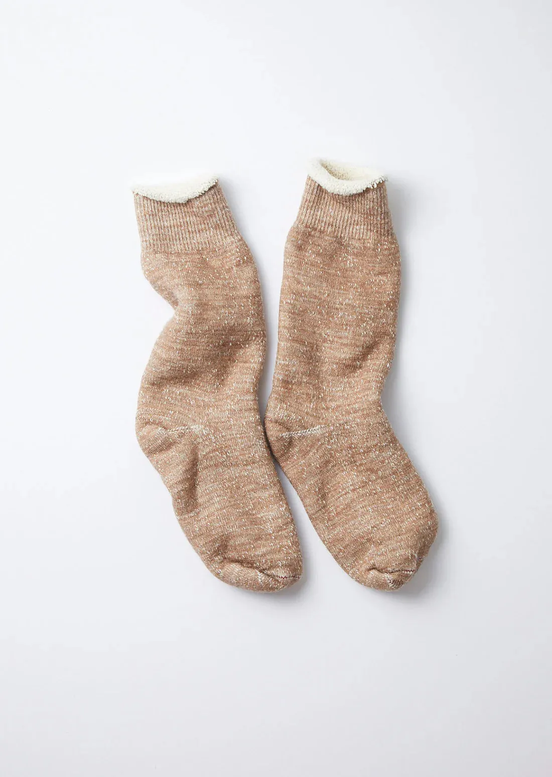 Double Face Crew Sock in Camel