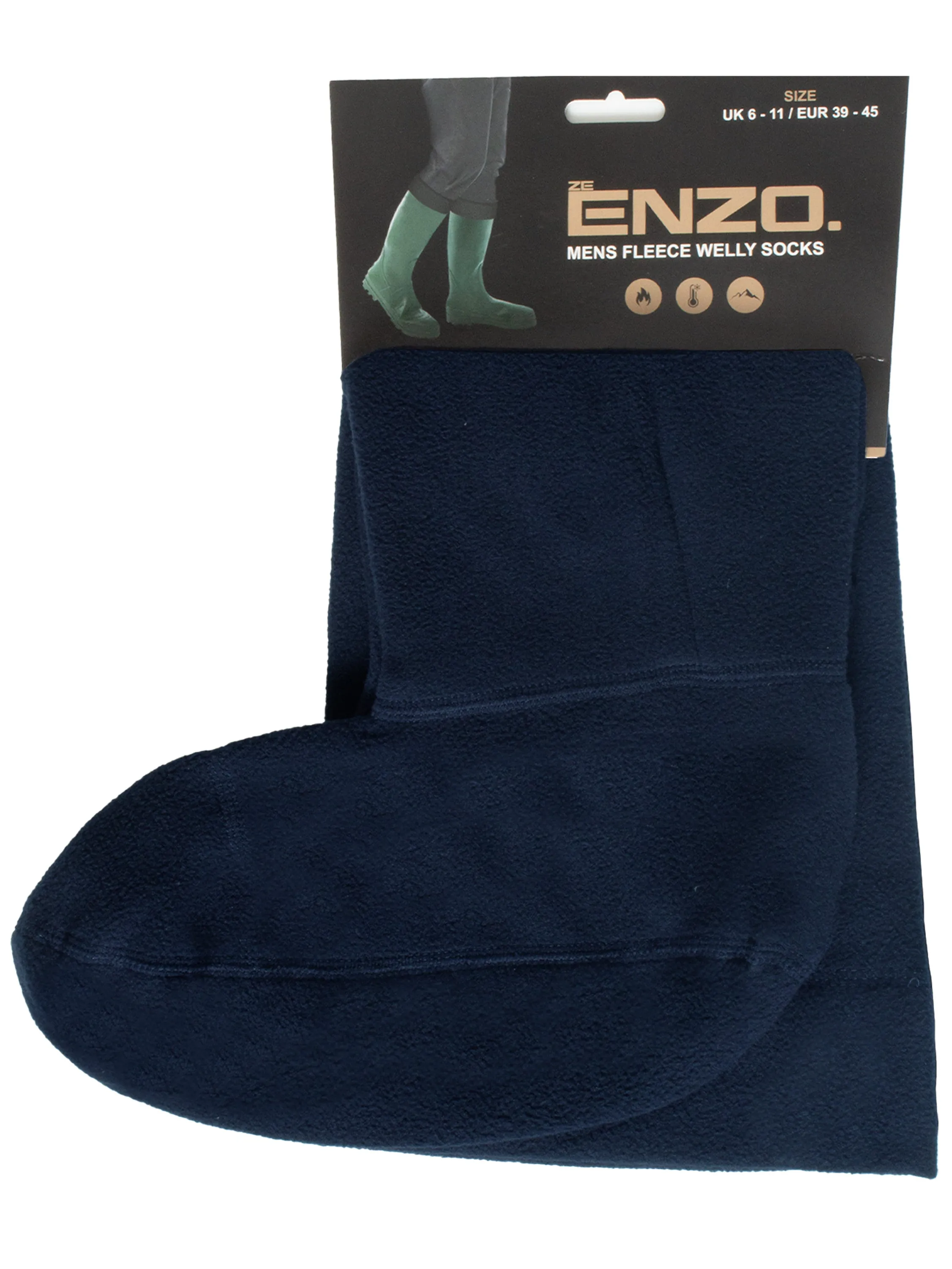 Enzo | Mens Fleece Wellie Socks