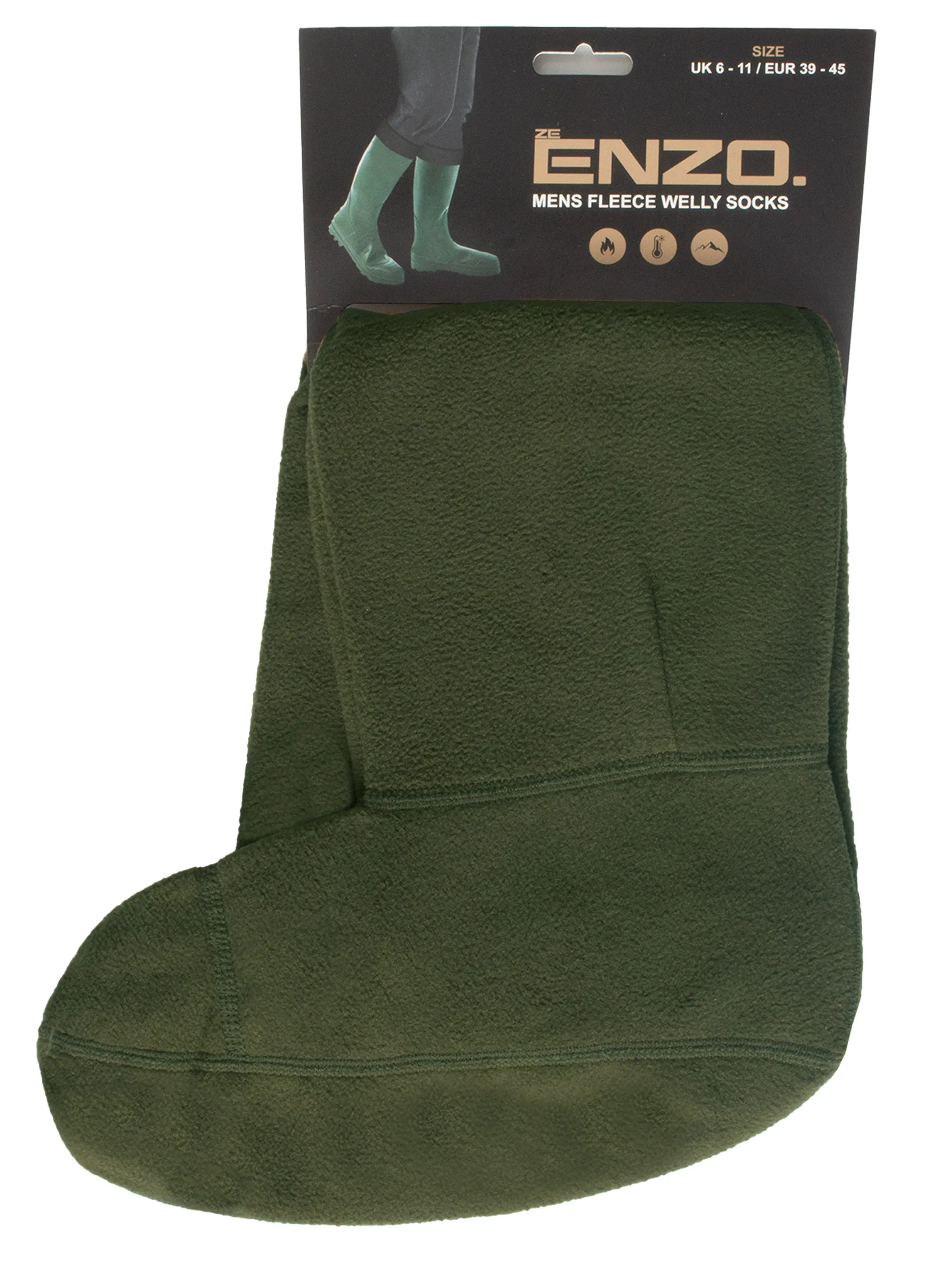 Enzo | Mens Fleece Wellie Socks