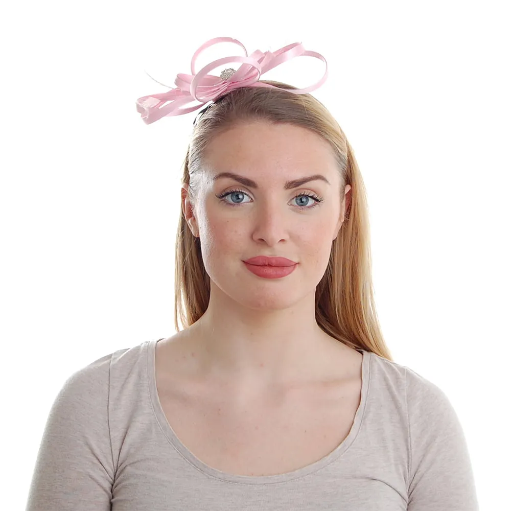 Failsworth Hats Satin Fascinator - Light Pink