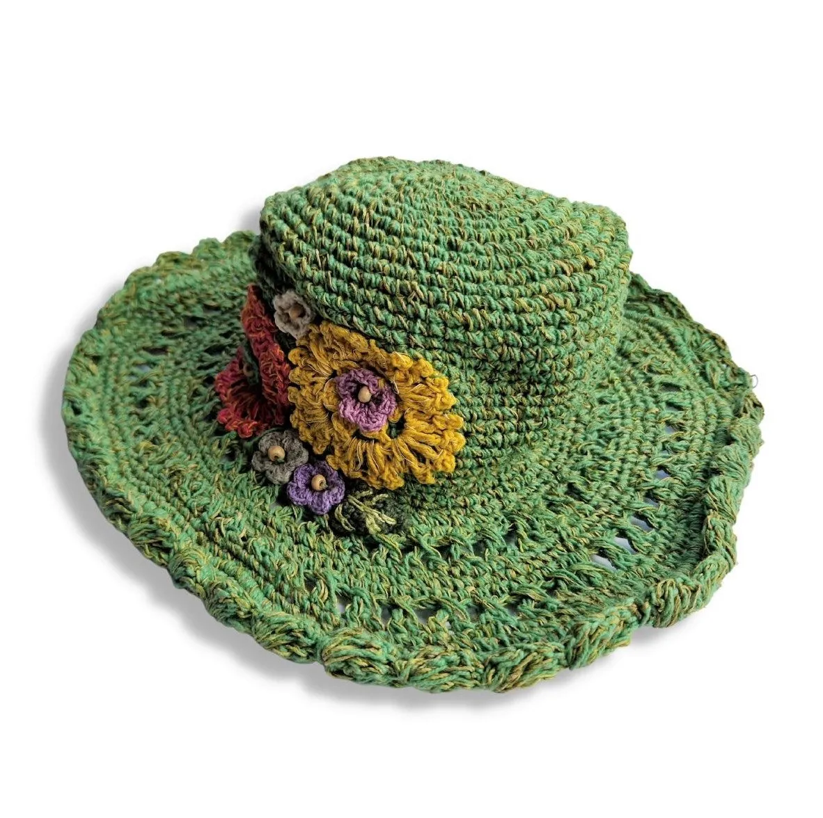 flower detail sun hat