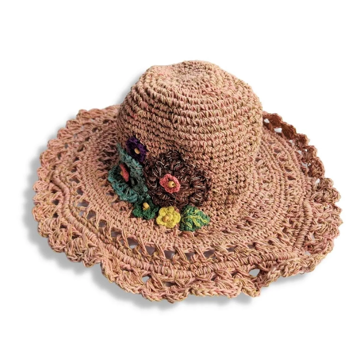 flower detail sun hat