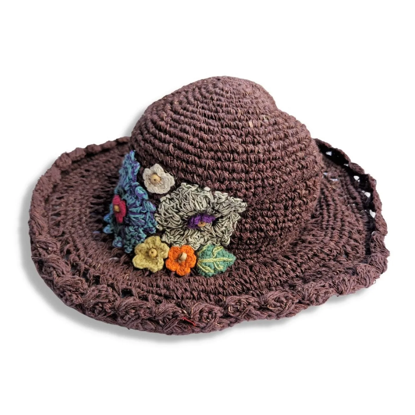 flower detail sun hat