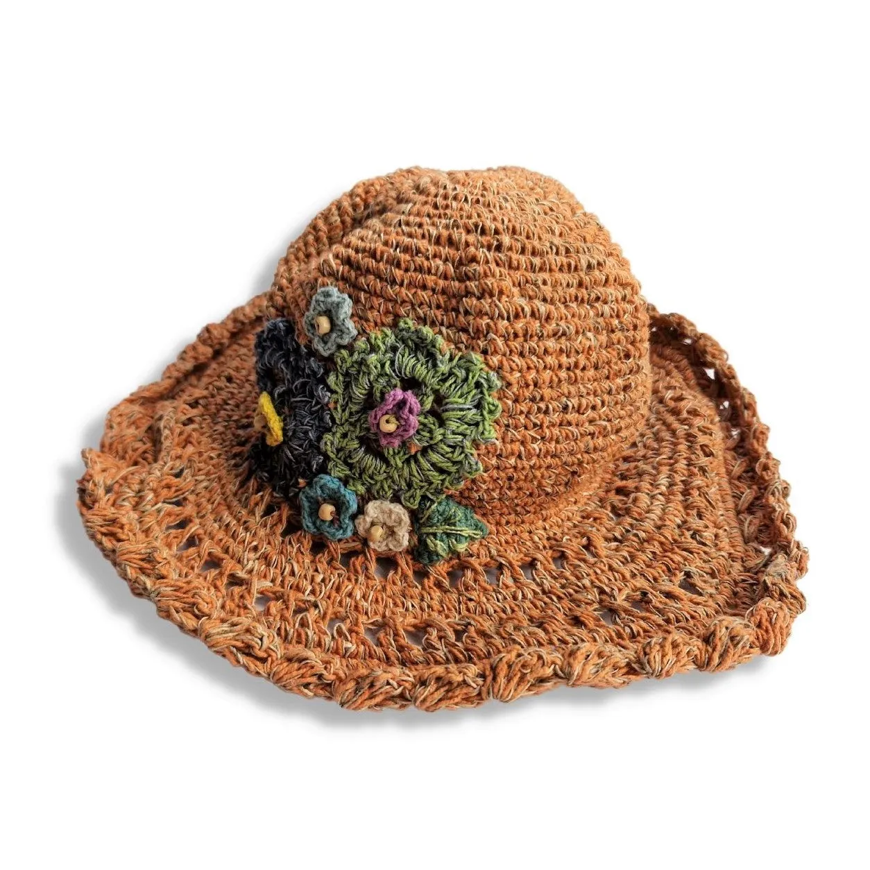 flower detail sun hat