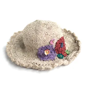 flower detail sun hat