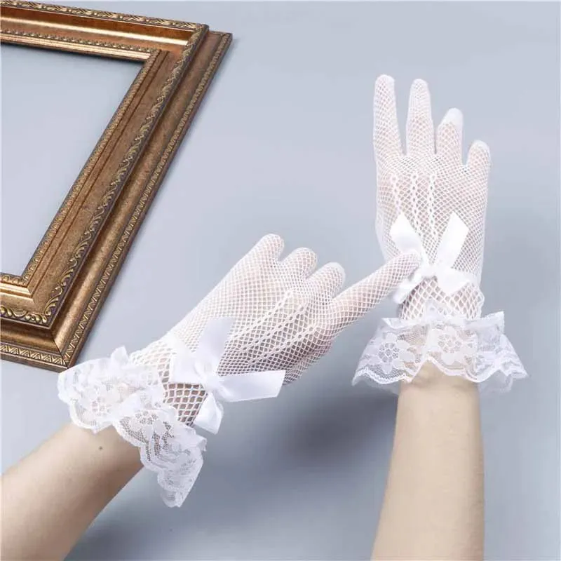 Gothic Punk Lolita Lace Hollow Out Gloves