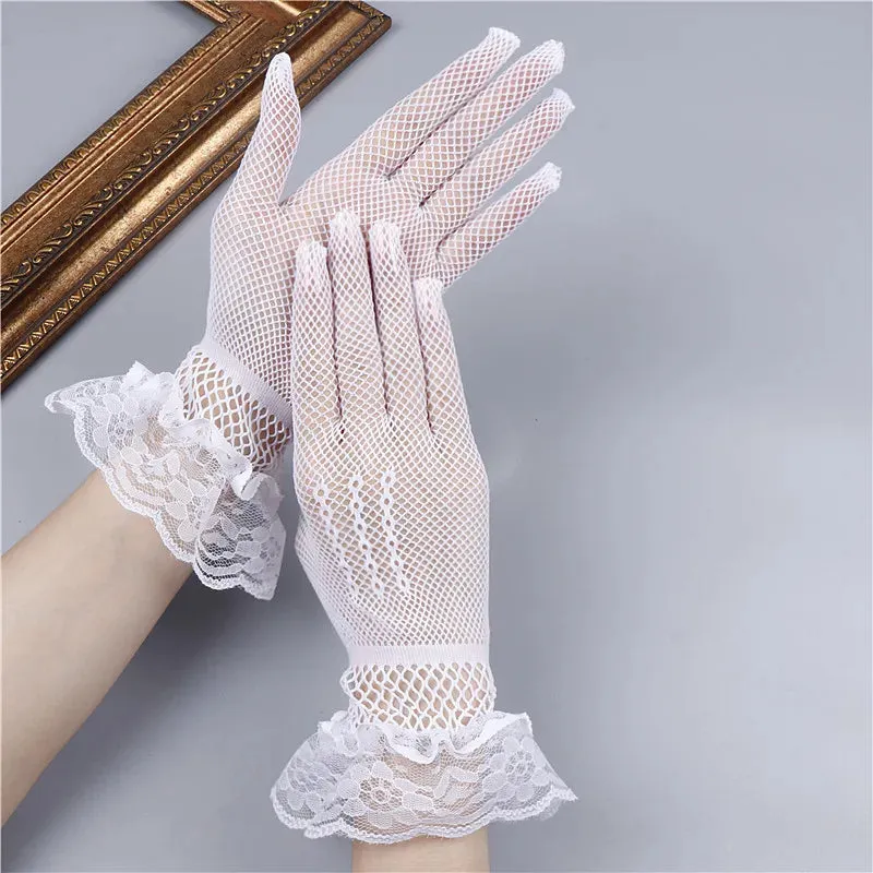 Gothic Punk Lolita Lace Hollow Out Gloves