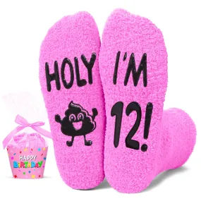 HAPPYPOP 12th Birthday Gifts for Girls - Socks for Kids Age 12, Gift Ideas for Twelve Year Old Girls, Presents for 12 Year Old Tween Girls