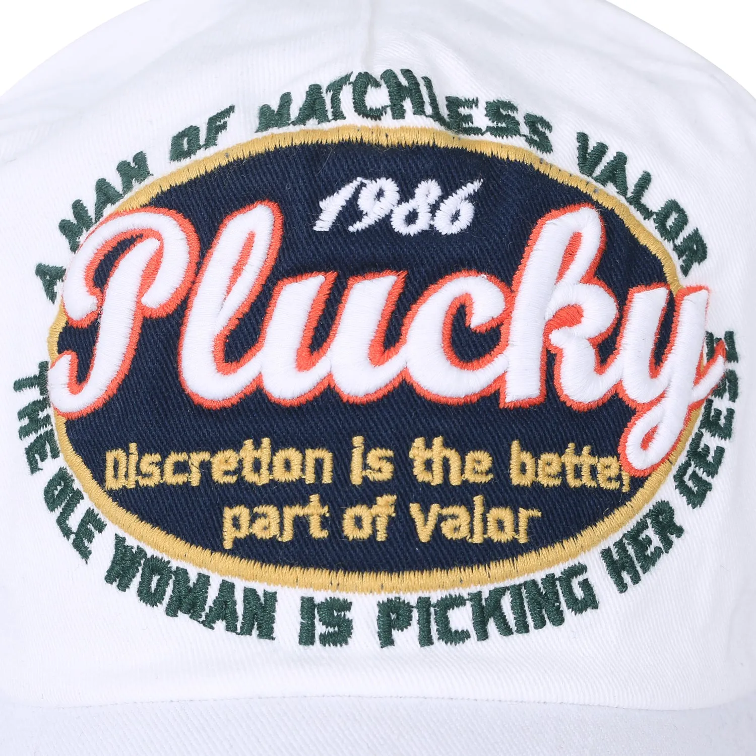 ililily Plucky Patch Distressed Vintage Cotton Baseball Cap Trucker Hat