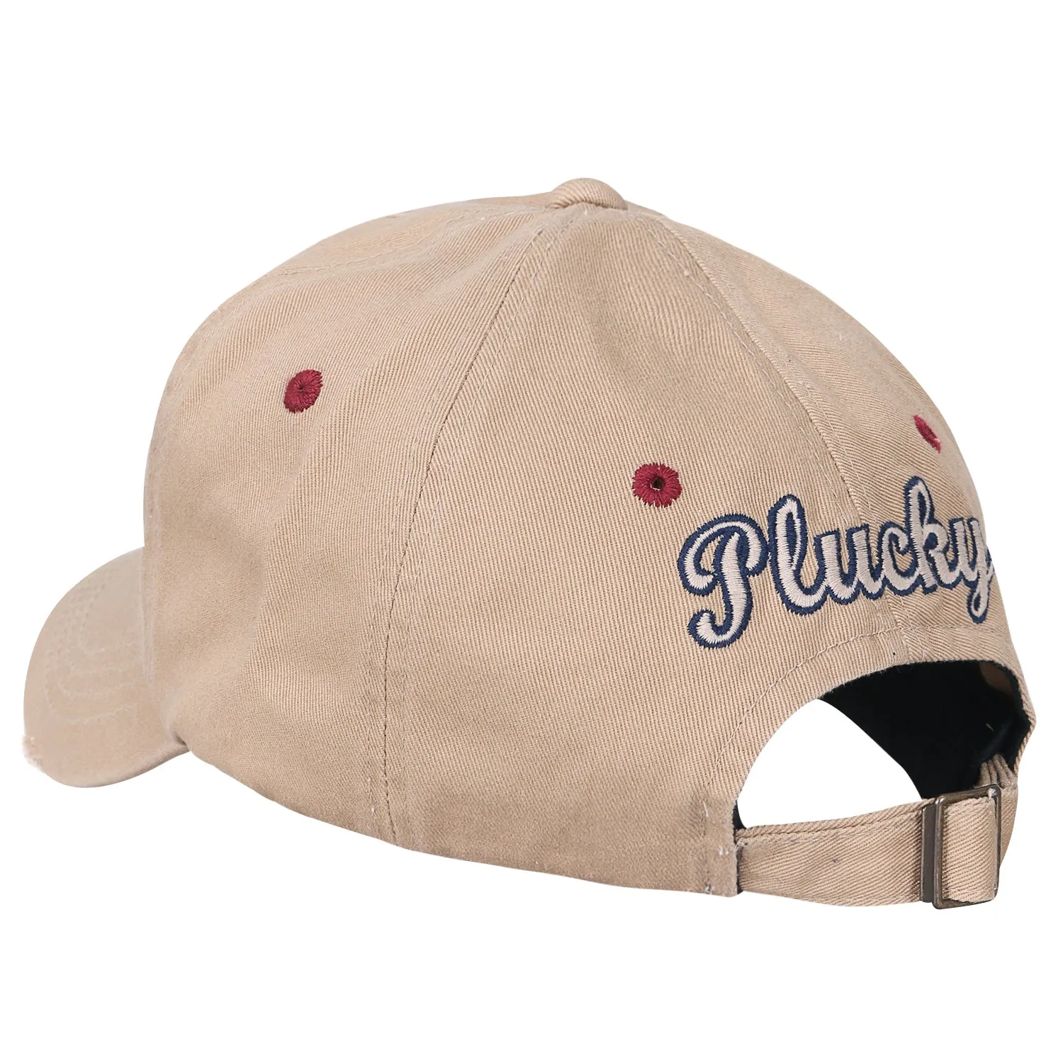 ililily Plucky Patch Distressed Vintage Cotton Baseball Cap Trucker Hat