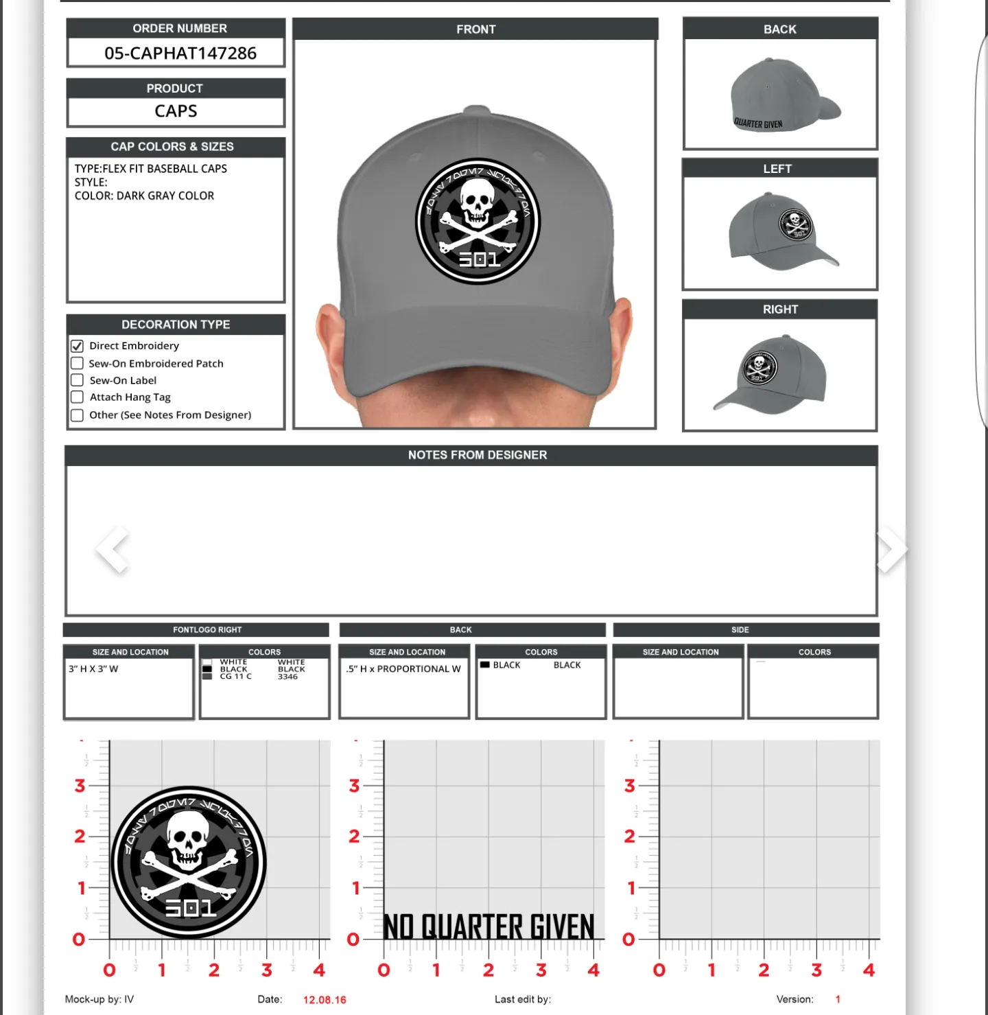 JRS Flexfit Baseball Hats GRAY