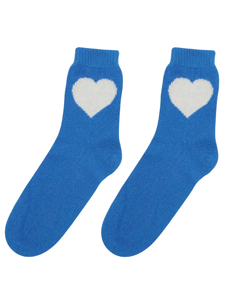 Jumper1234 Heart Blue and Cream Socks