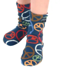 Kids' Fleece Socks - Peace