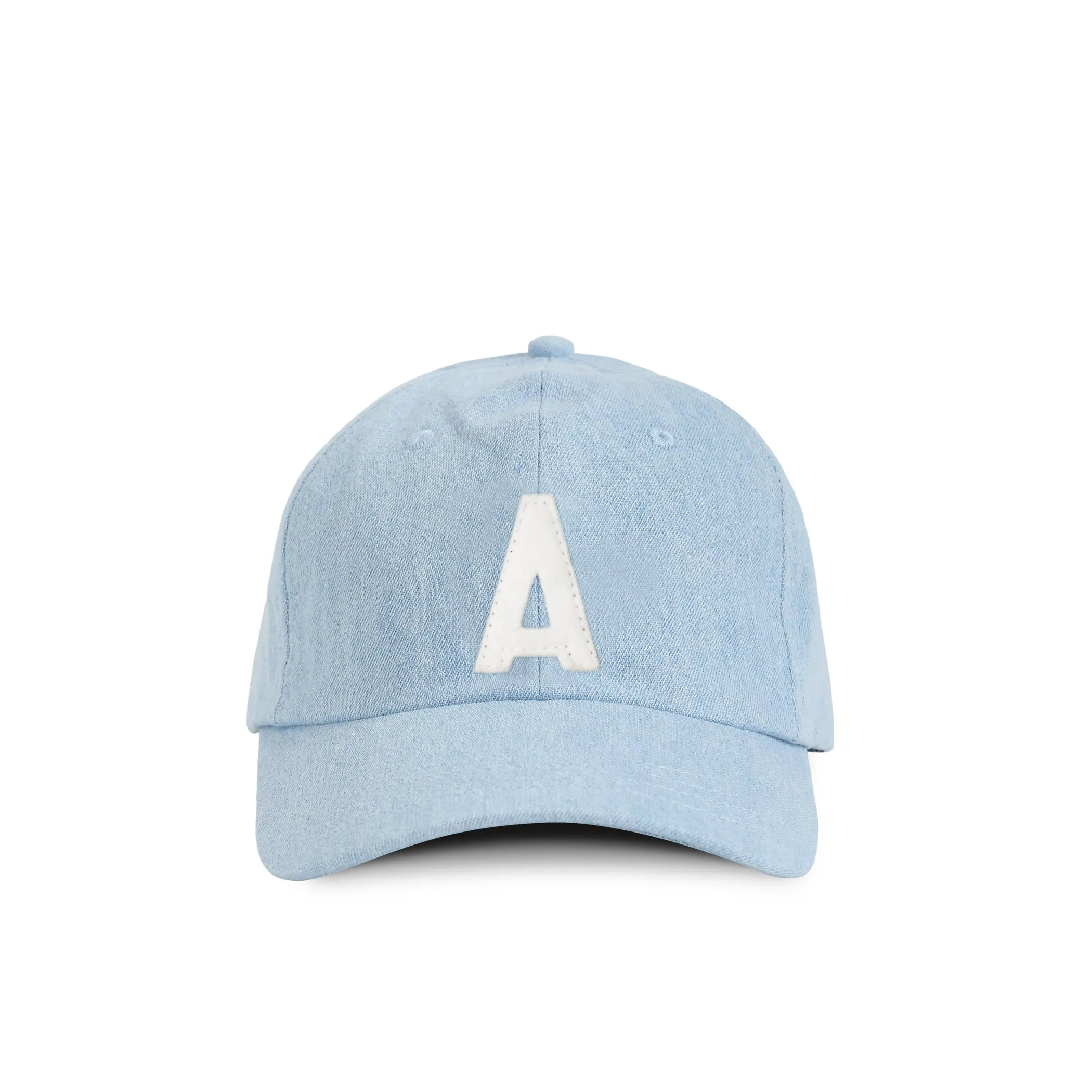 Kids Letter A Baseball Hat Denim