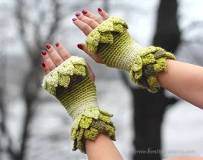 Leafy Fingerless Gloves