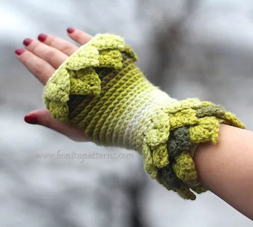 Leafy Fingerless Gloves