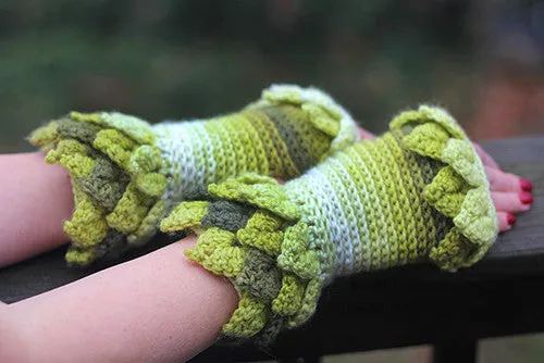 Leafy Fingerless Gloves