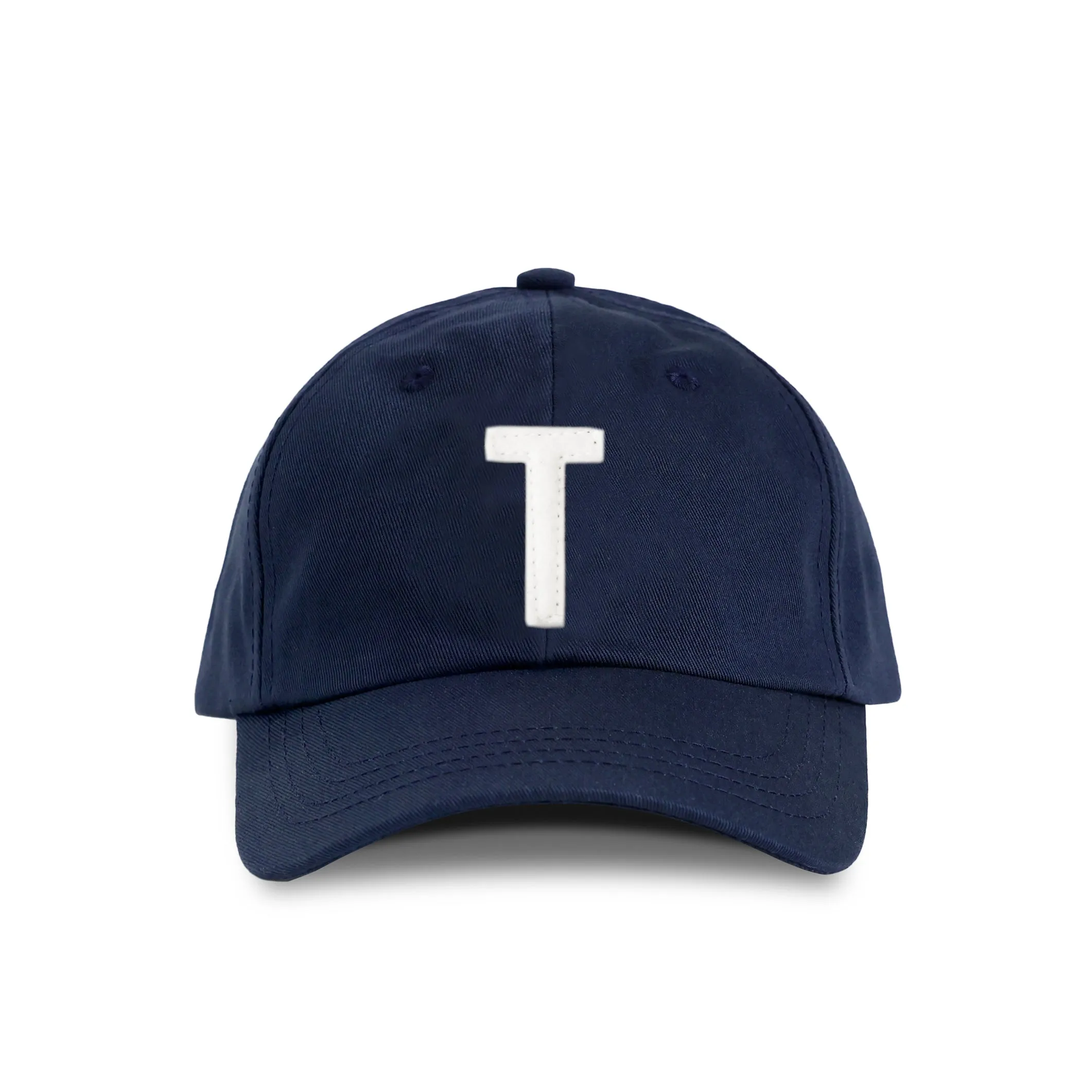 Letter T Baseball Hat Navy