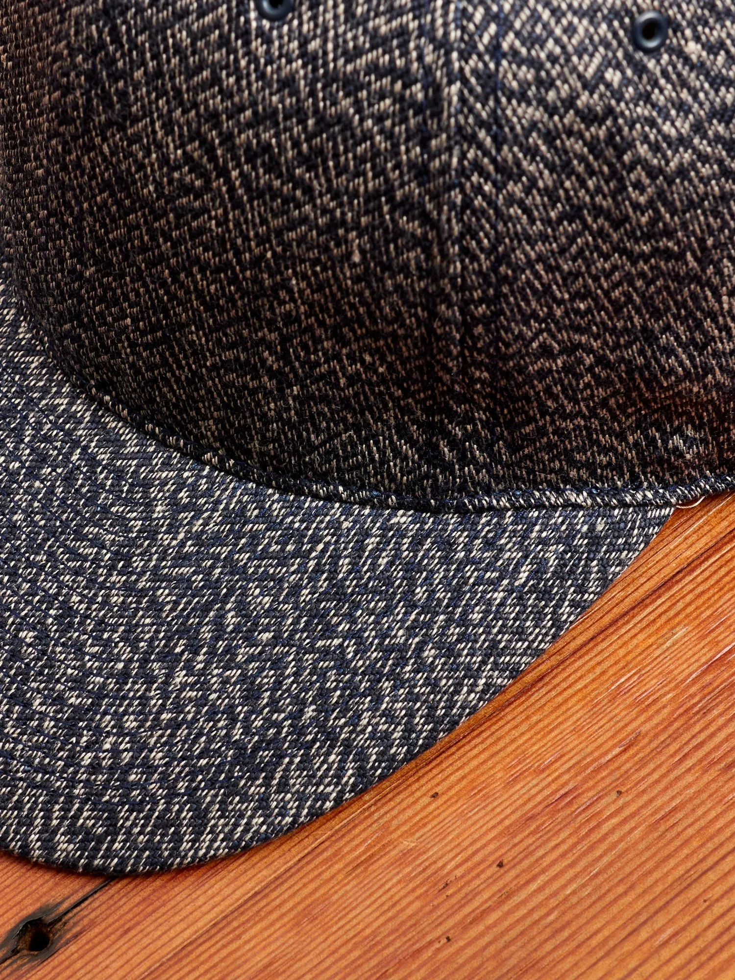 Linen Dyed Cap in Navy