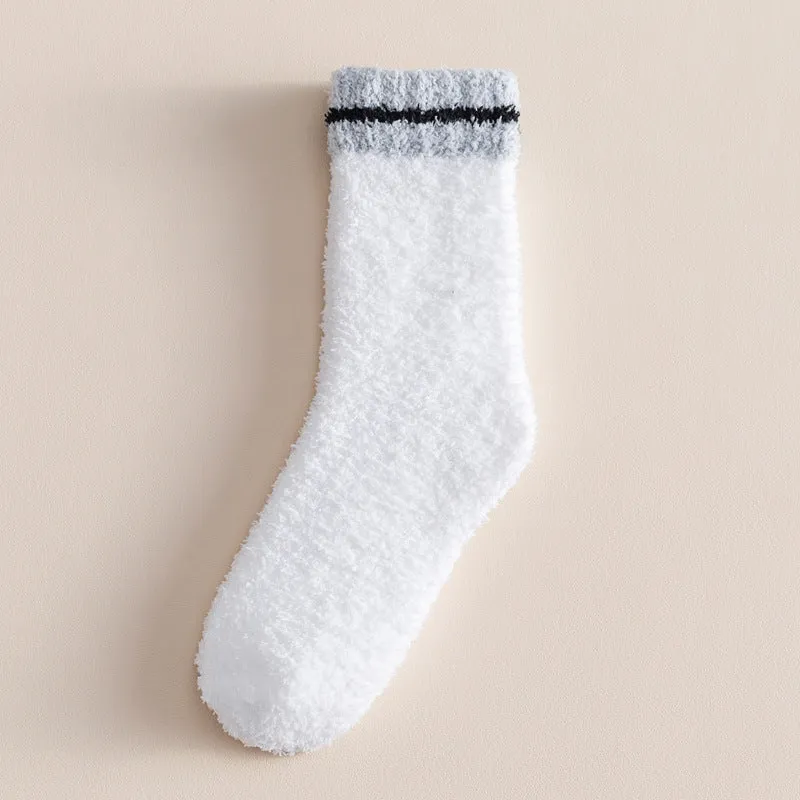 Men's Winter Thickened Coral Fleece Socks Stay Warm Cozy And Lint-Free Ideal For Home Sleep And Cold Floors