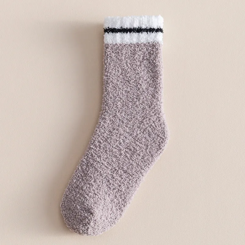 Men's Winter Thickened Coral Fleece Socks Stay Warm Cozy And Lint-Free Ideal For Home Sleep And Cold Floors