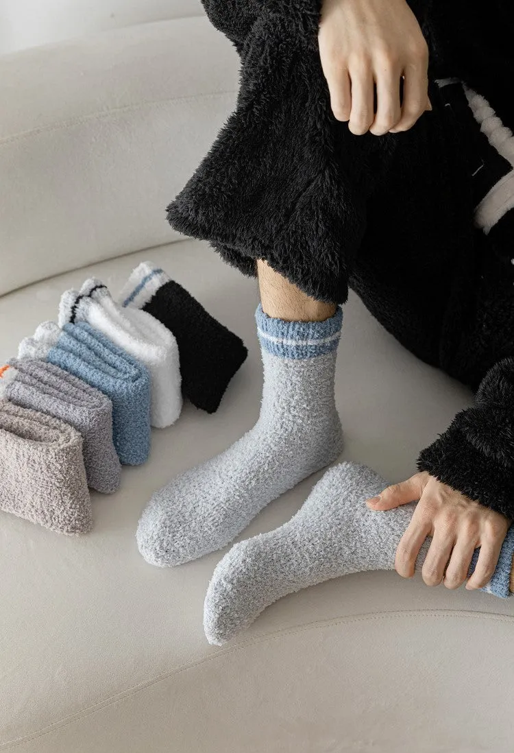 Men's Winter Thickened Coral Fleece Socks Stay Warm Cozy And Lint-Free Ideal For Home Sleep And Cold Floors